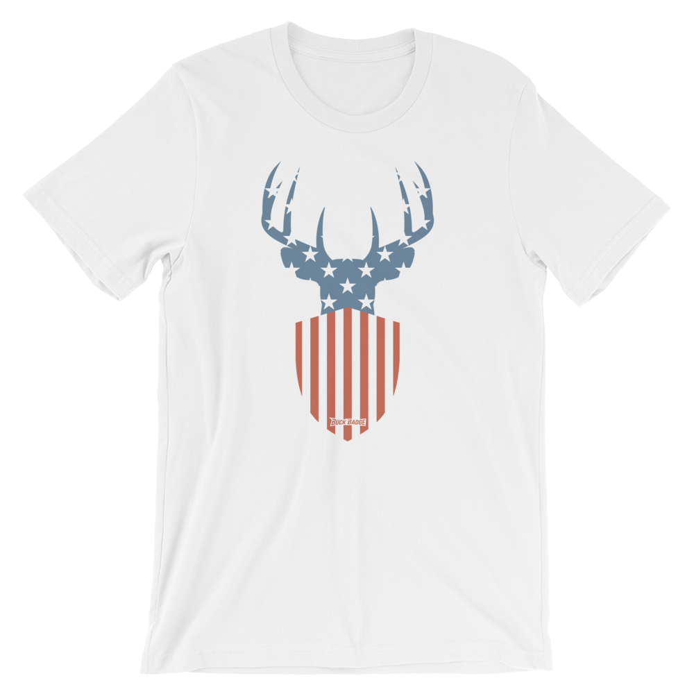 Buck Badge Flag Icon T-Shirt