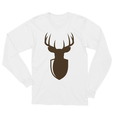 Buck Badge Brown Icon Long Sleeve T-Shirt