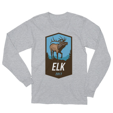 Buck Badge Elk Long Sleeve T-Shirt