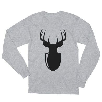 Buck Badge Black Icon Long Sleeve T-Shirt